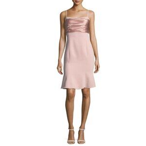 CINQ À SEPT 'Paloma' Crepe/Silk Sleeveless Mini-Dress, Mauve Pink